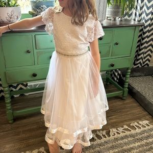 Beautiful flower girl dress with embellishments